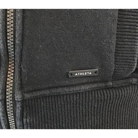 COPY - Athleta Women's Black Go to Full Zip Long Sleeve Drawstring Pockets Hood… - Picture 5 of 7